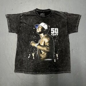 Vintage style 50 cent big print graphic rap tee shirt tshirt Size XL
